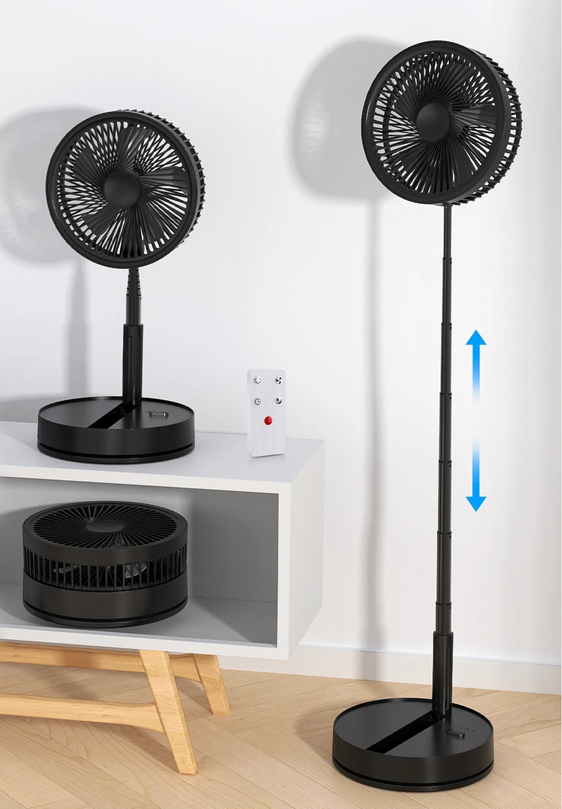 Wentylator Składany Teleskopowy  z Pilotem USB